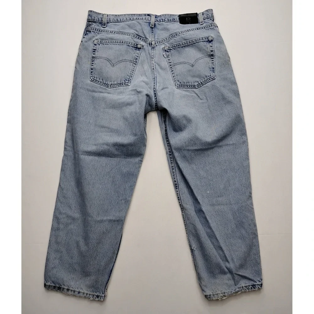 Levi's L2 90s Baggy Fit Jeans Mens 36x29 Light Denim Vintage Skater White Tab
